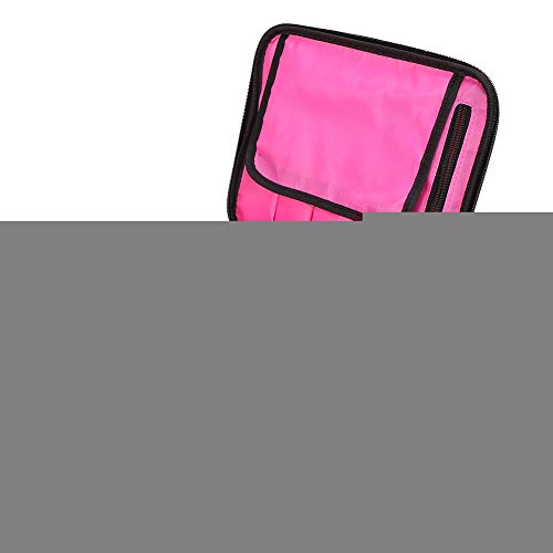 Bolsa de maquillaje con divisores múltiples, Dekaim Divisores múltiples Herramientas de tatuaje portátiles Bolsa de almacenamiento de herramientas cosméticas(Rose Red Slot Pockets)