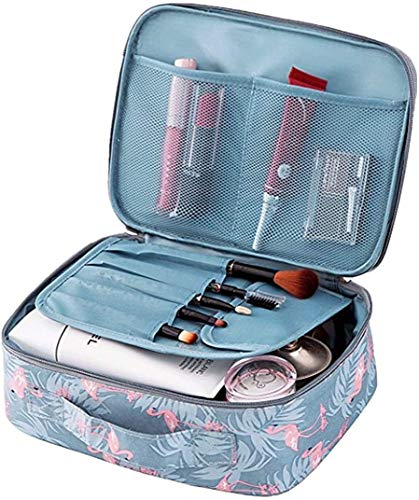 Bolsa de maquillaje Tpocean, neceser portátil para viajar, para mujeres y niñas, bolsa de aseo