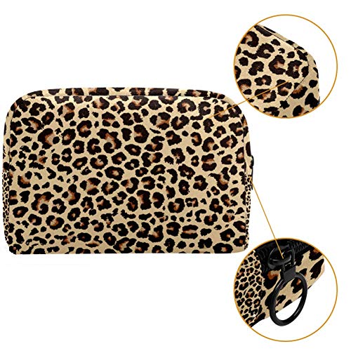 Bolsa de viaje grande con diseño de leopardo, para mujer, neceser de viaje y cosméticos, con muchos bolsillos Multi01. 18.5x7.5x13cm/7.3x3x5.1in