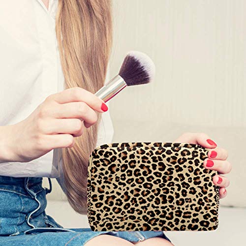 Bolsa de viaje grande con diseño de leopardo, para mujer, neceser de viaje y cosméticos, con muchos bolsillos Multi01. 18.5x7.5x13cm/7.3x3x5.1in