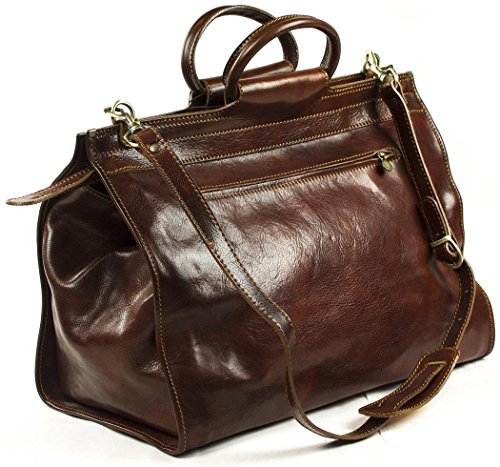 Bolsa de Viaje Unisex escapadas de Fin de Semana - Cuero auténtico Italiano