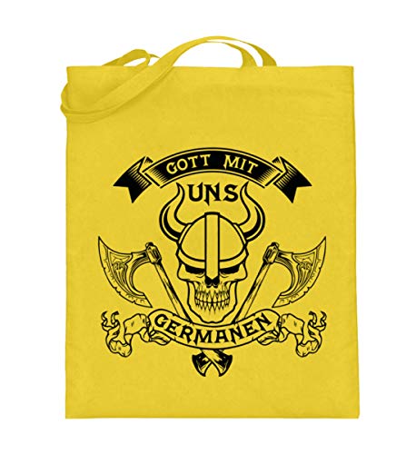 Bolsa de yute (con asas largas), color Amarillo, talla 38cm-42cm