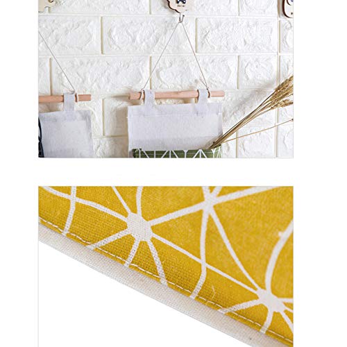 Bolsas de Almacenamiento para Colgar en la Pared  3 Piezas de Tela de Lino Colgando Organizador de Bolsillo con 3 Bolsillos para Cocina Dormitorio Baño Oficina
