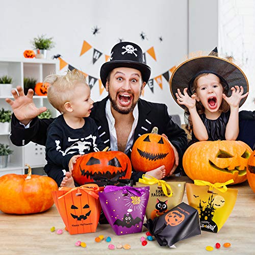 Bolsas De Dulces De Halloween Golosinas bolsas-30CPS Truco o trato Bolsas de regalo de Halloween Bolsas De Fiesta De Halloween para decoraciones de suministros de fiesta de Halloween