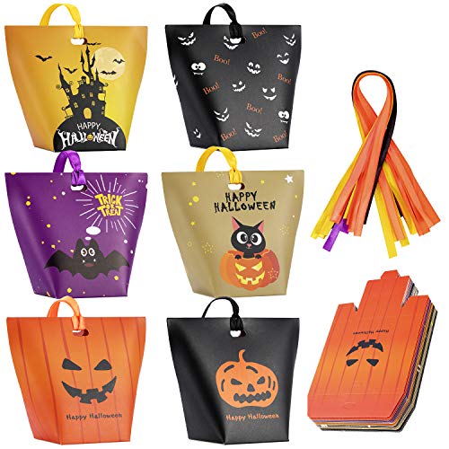 Bolsas De Dulces De Halloween Golosinas bolsas-30CPS Truco o trato Bolsas de regalo de Halloween Bolsas De Fiesta De Halloween para decoraciones de suministros de fiesta de Halloween