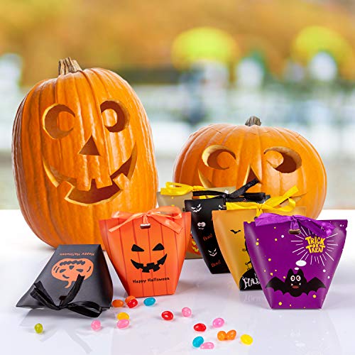 Bolsas De Dulces De Halloween Golosinas bolsas-30CPS Truco o trato Bolsas de regalo de Halloween Bolsas De Fiesta De Halloween para decoraciones de suministros de fiesta de Halloween