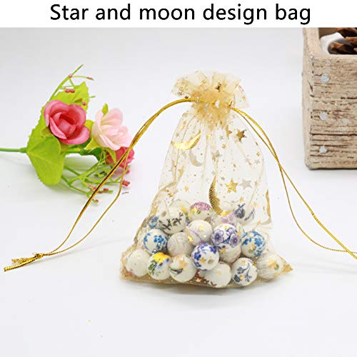 Bolsas de Organza BESTZY 100 piezas Caramelo Regalo Bolsitas Bolsa de Organza para Regalo para Boda Favores y Joyas 7 x 9 cm