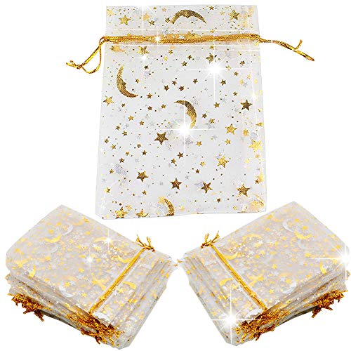 Bolsas de Organza BESTZY 100 piezas Caramelo Regalo Bolsitas Bolsa de Organza para Regalo para Boda Favores y Joyas 7 x 9 cm