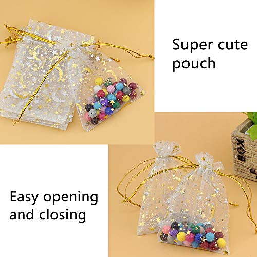 Bolsas de Organza BESTZY 100 piezas Caramelo Regalo Bolsitas Bolsa de Organza para Regalo para Boda Favores y Joyas 7 x 9 cm