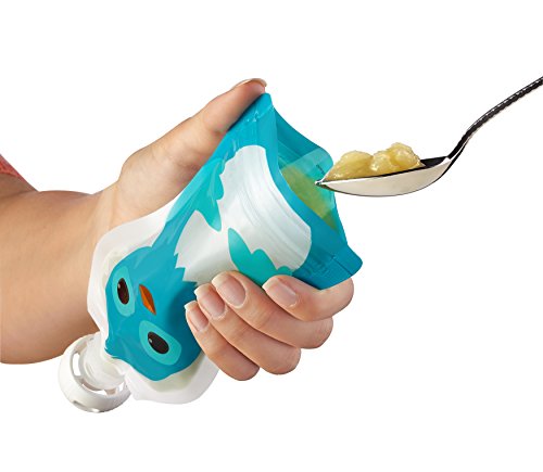 Bolsitas reutilizables para alimentos Squooshi - 2 tamaños: 4 grandes (146 ml) + 2 pequeñas (100 ml)