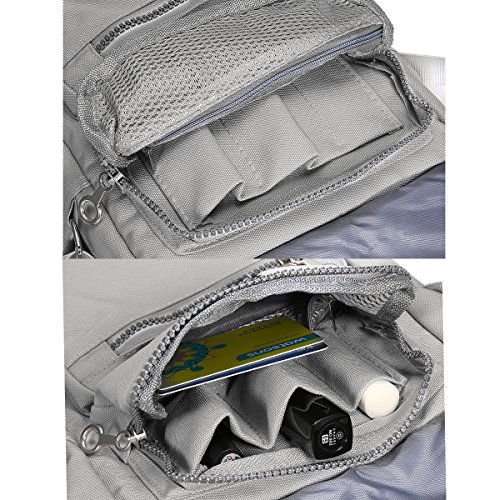 Bolso Crossbody para Mujeres,JOSEKO Bolso de Hombro de Nylon con múltiples Bolsillos Bolso Bolsa de Pasaporte de Viaje Bolsa Messenger Bag