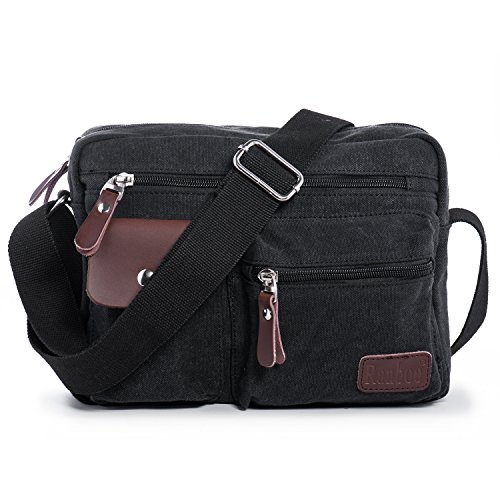 Bolso de Hombro Bandolera de Lona Retro Bolsa de Mensajero Bolsos Messenger Bag para Hombres Mujers Deportes, Trabajo, Casual, Viajes, la Escuela Hengwin