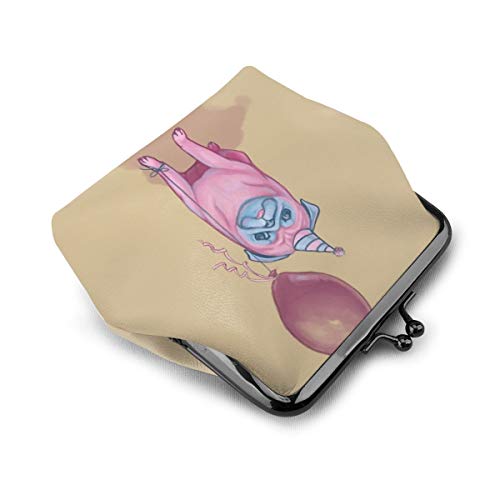 Bolso de la moneda del pug del partido del bolso del cambio del monedero del beso del cierre del broche mini cosmético del maquillaje de las