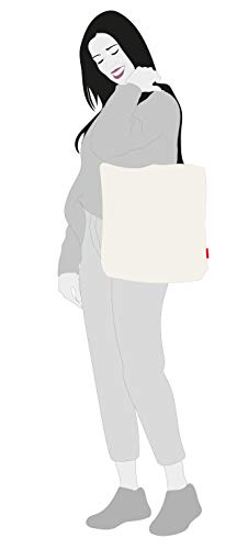 Bolso Tote. Algodón 100%. Blanco. con Cremallera, Forro y Bolsillo Interior. 37 * 38 cm + (asa: 28 cm). Incluye sobre Kraft de Regalo.