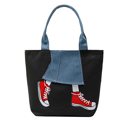 Bolsos Backpack for Girls Yesmile Cremallera del Monedero de Las Mujeres Pachwork Cowboy Bolsos Bolso de Lona Bolsa de Mensajero