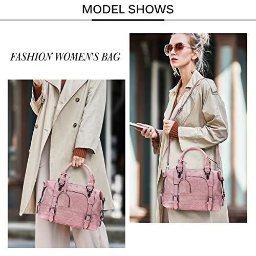 Bolsos de Mujer Retro Bolso Señora Tote, JOSEKO Bolso de Hombro de Cuero Mensajero Bolso Bandolera Bolsillos de Compras Elegantes de la Señora Trabajo Diario Vida Navidad y Fiesta