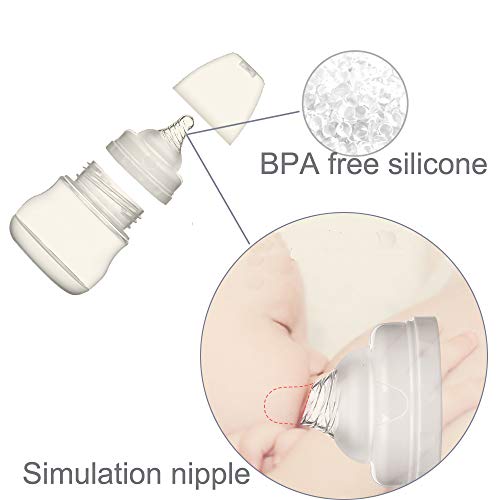 Bomba de leche manual de succión de mano bomba de lactancia de silicona 90 ml de ahorro de leche con tapa (mango manual azul)