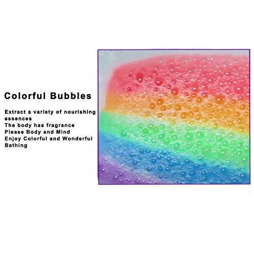Bombas De Baño Bola De Baño Arcoiris, Baño De Burbujas, s De Baño,Aceites Esenciales Naturales Productos De Baño,Regalo Ideal Para Mujeres