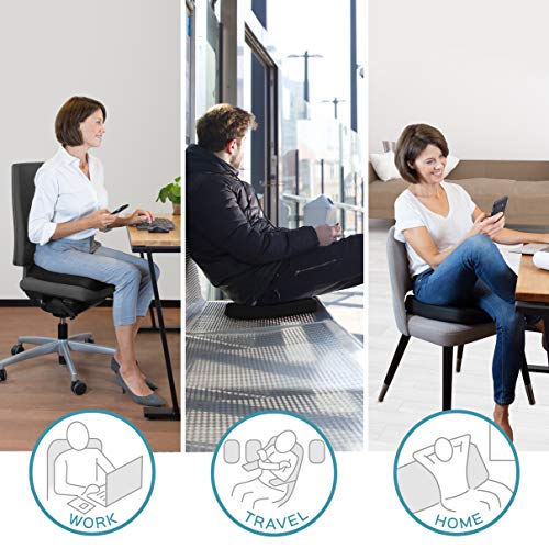 Bonmedico Cojín Comfort, Cojín de Asiento Ergonómico para un Mejor Confort de Asiento, Cojín de Asiento de Espuma de Memoria Innovadora, Cojín de Asiento de Uso Universal.
