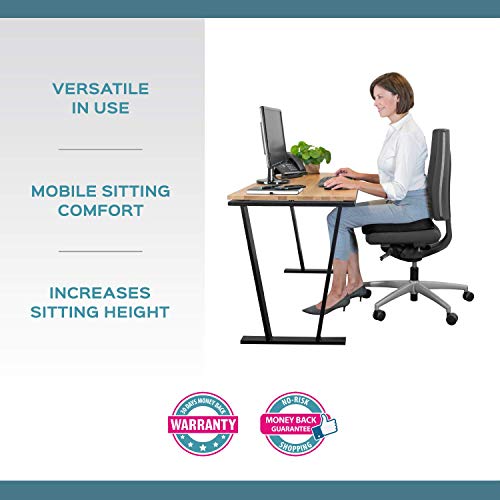 Bonmedico Cojín Comfort, Cojín de Asiento Ergonómico para un Mejor Confort de Asiento, Cojín de Asiento de Espuma de Memoria Innovadora, Cojín de Asiento de Uso Universal.