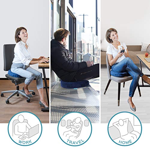 Bonmedico Cojín de Asiento Ortopédico con Gel, Cojín Espuma de Memoria para Alivio del Dolor de Coxis, Presión, Úlceras, etc. para el Coche, Oficina o Silla de Ruedas, Grande