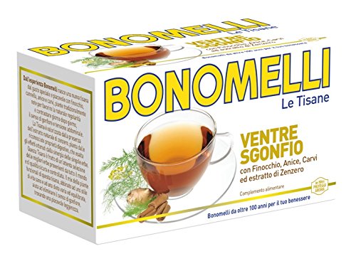 Bonomelli – Tisana vientre sgonfio, con Finocchio, anís, Carvi Ed Extracto de Jengibre – 32 G