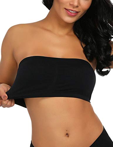 Boolavard Ladies Sexy Bandeau sin Tirantes sin Costura Boob Tubo Sujetador Estilo M: (36-38)