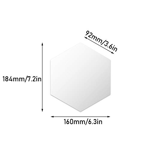 Booly 12 Pcs Espejos Autoadhesivos Azulejos Espejo Pegatinas De Pared Espejo 3D Hexágono Adhesivos Acrílicos Para Dormitorio Tv Pared Baño Pasillo Decoración De La Pared (7.2 * 6.3 Pulgadas)