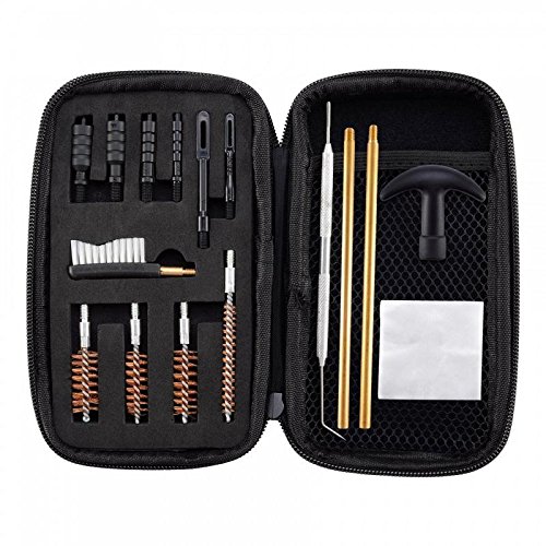 BOOSTEADY Kit de Limpieza Universal para Pistola Juego de Limpieza de Pistola Brush y Jag Calibre de 22 357 38 9 mm 45