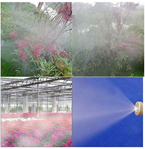 Boquillas De Neblina De Niebla De Latón De Alta Presión De 10 Piezas, Nebulización De 0.1 Mm Pulverización De Nebulización Atomizadora Manguera De Agua Para Al Aire Libre De Invernadero De Jardín