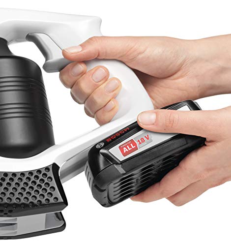 Bosch Unlimited Serie 8 BBS1U224 Aspirador escoba sin cable, hasta 60 minutos de duración, incluye 2 baterías extraíbles, color blanco