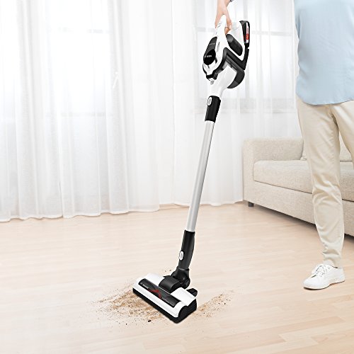 Bosch Unlimited Serie 8 BBS1U224 Aspirador escoba sin cable, hasta 60 minutos de duración, incluye 2 baterías extraíbles, color blanco