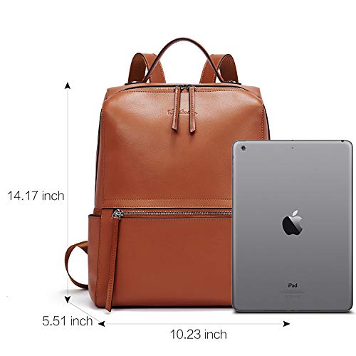 BOSTANTEN Mochilas de Mujer Piel auténtica, Bolso Mochila Mujer Cuero Genuino Mochila Escolares Viaje Moda Mochilas Tipo Casual Marrón