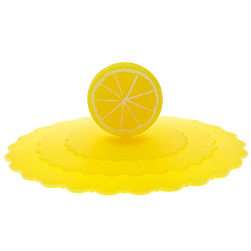 Bostar 4pcs Antipolvo fruta gato pata taza cubierta taza de café, tapa de silicona, succión, a prueba de fugas