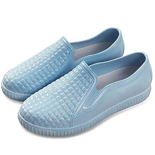 Botas De Lluvia Para Mujer,Slip Impermeable Antideslizante En Wellies Tubo Bajo La Lluvia Botas Wellington Señoras Azul Superficial Casual Boca Chelsea Zapatos Femeninos Zapatos De Agua Piscina C