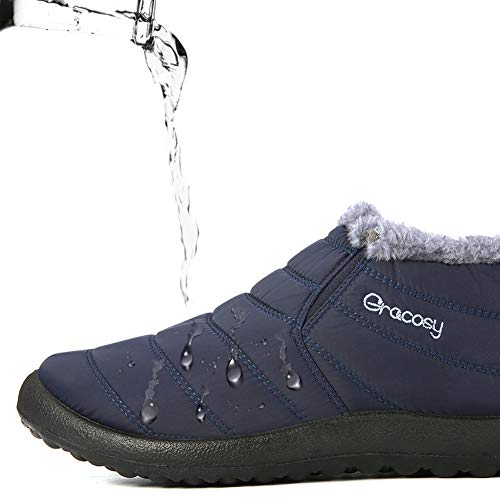 Botas de Nieve para Hombres,Mujeres,Niños,gracosy 2019 Invierno Cálido Al Aire Libre Suela Blanda Ultralight Cómodo Relajado A Pie Botines Plano Antideslizante Que Caminan
