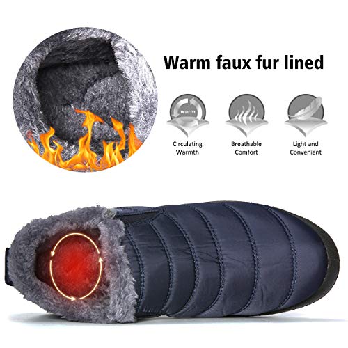 Botas de Nieve para Hombres,Mujeres,Niños,gracosy 2019 Invierno Cálido Al Aire Libre Suela Blanda Ultralight Cómodo Relajado A Pie Botines Plano Antideslizante Que Caminan