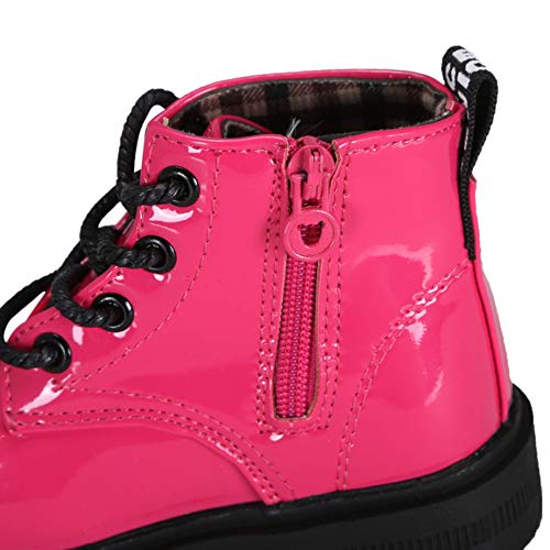 Botas Niño Botines Niña Botas de Invierno Antideslizante Botas de Nieve Transpirable Martin Botas Rose Red 21