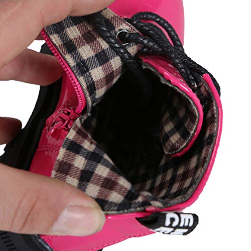 Botas Niño Botines Niña Botas de Invierno Antideslizante Botas de Nieve Transpirable Martin Botas Rose Red 21