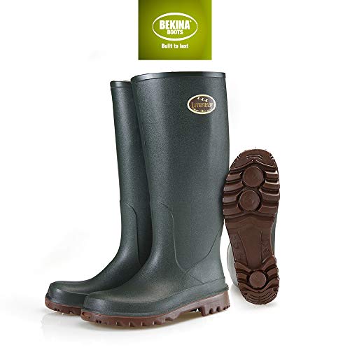 Botas para Caminar para Hombres, Muy Ligeras, Neotane 3 Veces más duraderas Que Las Botas de Goma comparables, Incl. Plantilla para pies Secos y cálidos, Suela marrón Antideslizante, EU 41