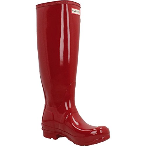 Botas para Mujer, Color Rojo, Marca HUNTER, Modelo Botas para Mujer HUNTER Original Tall Gloss Black Rojo