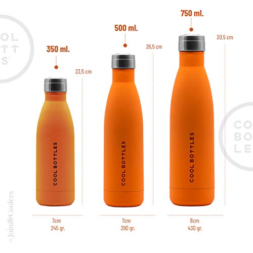 Botella de Agua de Acero Inoxidable | 750 ml | Botella Térmica | Bebidas Frías Durante 24 Horas y Calientes hasta 12 Horas | Acero Inoxidable con Aislamiento de Doble Pared | Botella Libre de BPA