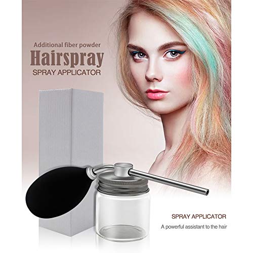 Botella de Spray de Fibra Capilar Boquilla de Engrosamiento de Aplicador de Precisión Recipiente de Polvo de Rebrote Transparente
