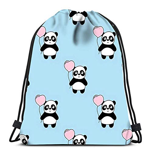 BOUIA Mochilas con cordón Mochila Bebé con Pandas Lindos La Mejor opción para Tarjetas Invitaciones Impresión de Paquetes de Fiesta Blog Mochilas de Viaje