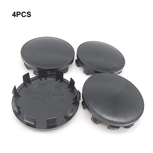 bouncevi 56MM 4Pcs Tapa Central de Cubo modificada Tapacubos Tapacubos de Carbono Negro Tapacubos Universal para la Nueva Serie 5 Serie 7 Nueva X1 X3 Cubierta de llanta de Coche