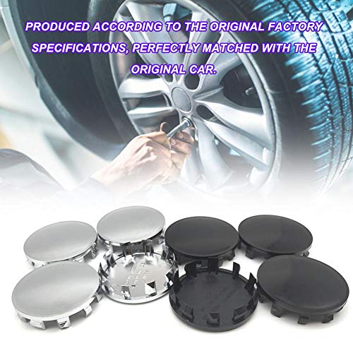 bouncevi 56MM 4Pcs Tapa Central de Cubo modificada Tapacubos Tapacubos de Carbono Negro Tapacubos Universal para la Nueva Serie 5 Serie 7 Nueva X1 X3 Cubierta de llanta de Coche