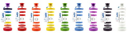 Bouteille i9 Relaxation eau vivante, structurée et informée - bouteille en verre - sans BPA - eau detox, jus, smoothies.... - sport, voyages, maison, bureau