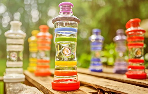 Bouteille i9 Relaxation eau vivante, structurée et informée - bouteille en verre - sans BPA - eau detox, jus, smoothies.... - sport, voyages, maison, bureau