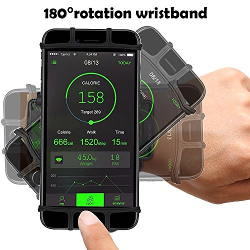 Bovon Brazalete Deportivo, Compatible con iPhone 11Pro/11/XS MAX/XR/XS/X/8 Plus, Samsung Galaxy S20/Note 10/S10/S10e/S9 Plus/S9, 180°Giratorio Ajustable, Ideal para Correr Running Gimnasio Curso
