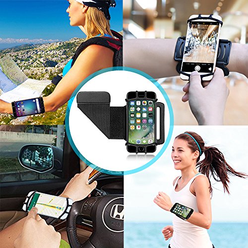 Bovon Brazalete Deportivo, Compatible con iPhone 11Pro/11/XS MAX/XR/XS/X/8 Plus, Samsung Galaxy S20/Note 10/S10/S10e/S9 Plus/S9, 180°Giratorio Ajustable, Ideal para Correr Running Gimnasio Curso